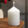 Interior candle "Police", white, 6x9 cm