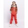 Set: Huds and Pants "College", height 104 cm, Orange color