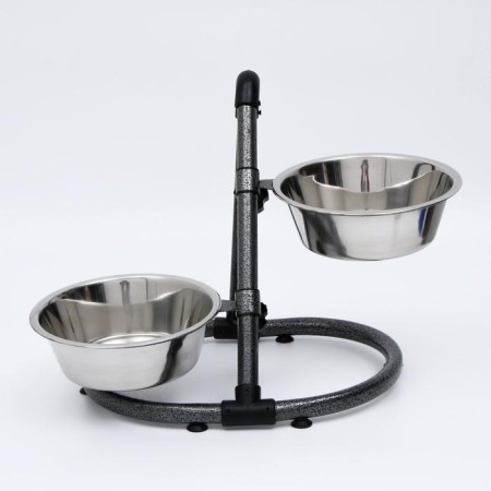 Adjustable multi -level stand with 2 bowls of 2.5 liters-1