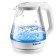 Electric kettle Brayer 1063BR-WH, glass, 1.2 l, 1630 W, white