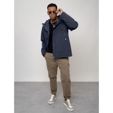 Sports male jacket, size 52, dark blue color
