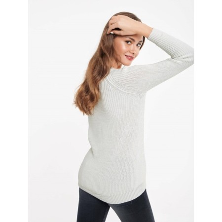 Jumper female elongated knitted Conte Elegant, size XS, white color-2