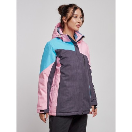 Ski jacket female winter, size 60, pink color-3