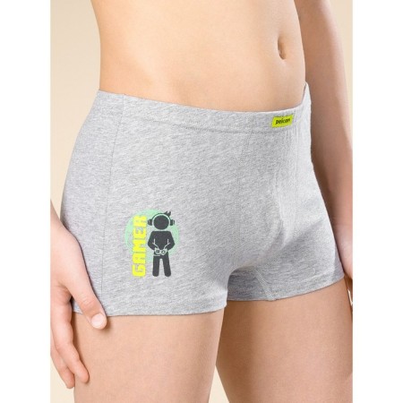 Panties for boys, height 98 cm, black color, gray, 2 pcs-1