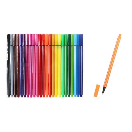 A set of capillary handles (markers), 0.4 mm, 24 colors, thin line