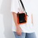 Youth bag with lightning, 1 outer pocket, black/orange color