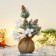 Decor "Winter Charm" white berries of cones in a bag, 22 cm