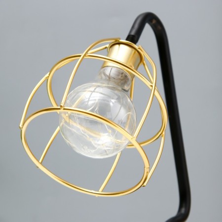 Night "Loft" LED from batteries 3haa black-gold 25x20x10 cm Risalux-7