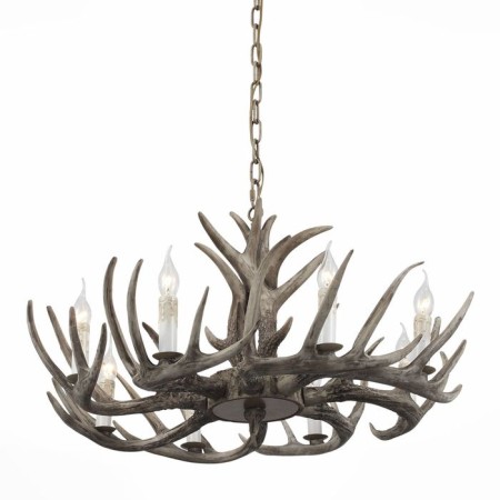 Suspended chandelier ST LUCE. SL154.703.08. Corna. 8x40 watts, E14, 80x80x37 cm, gray color-1