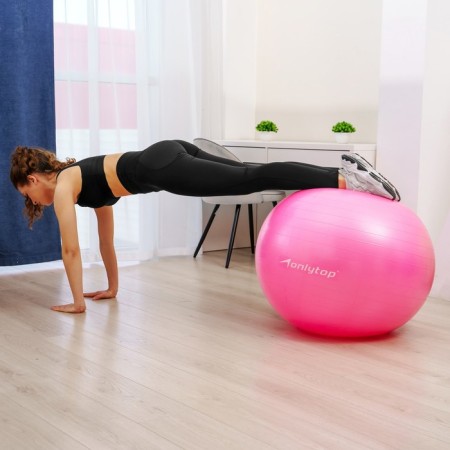Fitball ONLYTOP, D = 85 cm, 1400 g, anti -wings, pink color-6