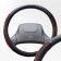 Leather braid, l black Skyway, with a red strip S01102304, S01102304