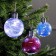 A set of Christmas tree balls "Tinsel color" 3 pcs., Batteries, 5 LED, glow white