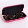Lightning glass case, length 16 cm, pink color