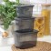 A set of containers for bulk products "Respect", 3 pcs, 0.8 l, 1.3 l, 2.3 l, graphite color