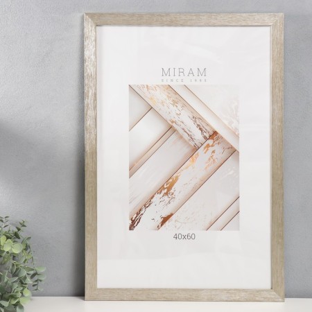 Photo frame Plastic "Mira" 40x60 cm, 651622 Silver (plastic screen)