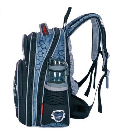 Frame backpack 35 x 28 x 15 cm, Across 178, filling: bag, pencil case, blue ACR22-178-1-2