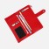 Women's wallet on the button, red color