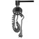 Domoterm electric heated towel rail "Calipso" P7, 500x700 mm, left, black matte