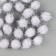 A set of textile details for the decor "bombs" 25 pcs. set, size 1 pc. 2 cm, color silver