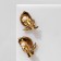 Clips "Flower" tulip, red color in black gold