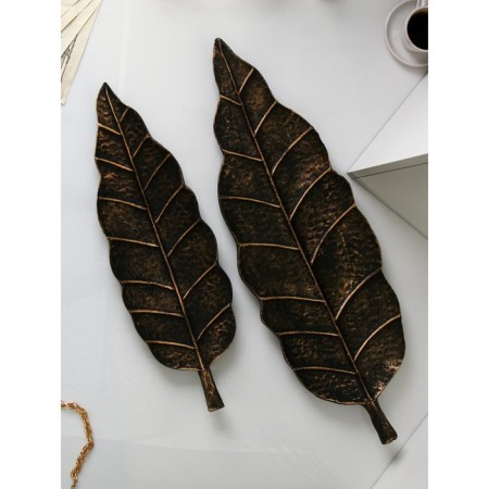 Set of Organizovov "Sheet No. 5", Polystone, 2 pcs, color copper-2
