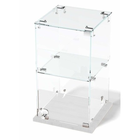 Desktop window, 1 shelf, 300 × 300 × 500, chipboard, glass color white-1
