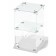 Desktop window, 1 shelf, 300 × 300 × 500, chipboard, glass color white