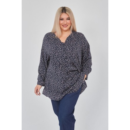 Women's tunic, size 72, dark blue color-1