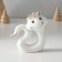 Souvenir Ceramics "White Snake in the Crown" with gold 2.2x7x8.5 cm