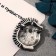 Brooch-Couple "Hedgehog" Dreamer, white-pink color in black in silver