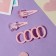 Hair set "Pink Miracle" (2 invisibility 5 cm, 4 elastic bands) Bow, pink