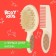 Baby brush with a comb, a pile made of natural bristles