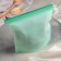 Zip Lock silicone bag, 21.5 × 18 cm, 1.1 l, multifunctional, hermetic, turquoise color