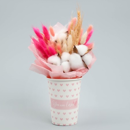 A glass for flowers "heart", 350 ml