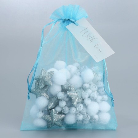 Boat Gift Organza Blue “Wave”, with a nameplate 16 x 24 cm +/- 1.5 cm-1