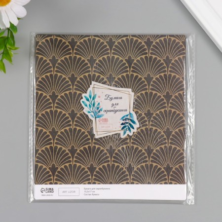 Paper D/Scrap Bilateral "Vera. Vygravye Gold" 180 g, nr 10 pcs 15.5x17cm-5