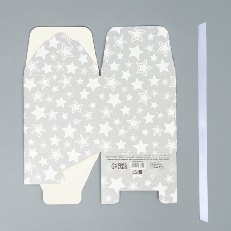 Gift folding box, packaging, “stars”, 12 x 12 x 12 cm-4