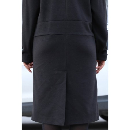 Female coat, size 46, black color-14