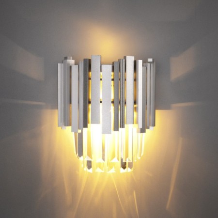 Wall lamp with crystal Piano, 60W, E14, 14x18x35 cm-1