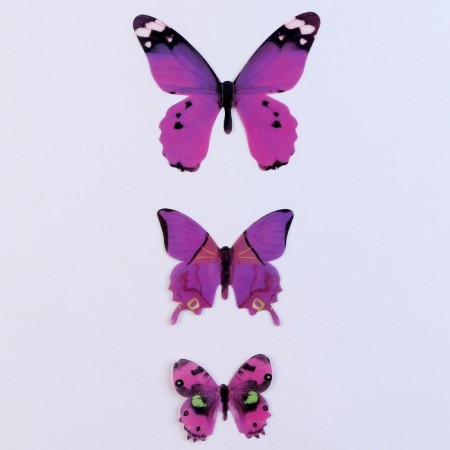 Set for decorating "Butterflies", 12 pcs, purple color-2