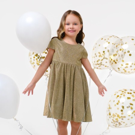 Dress elegant children's KAFTAN, p. 30 (98-104 cm), golden-4