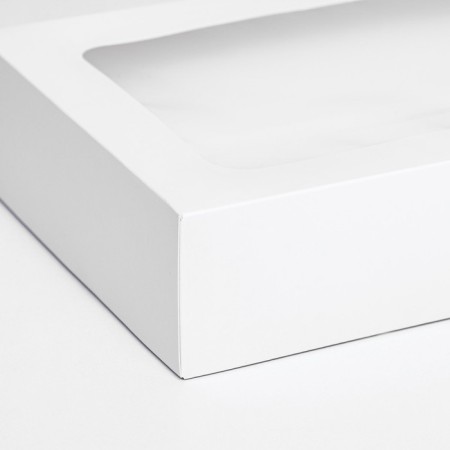 The box is folding, the lid is, with the window, white, 30 x 20 x 6.5 cm,-2