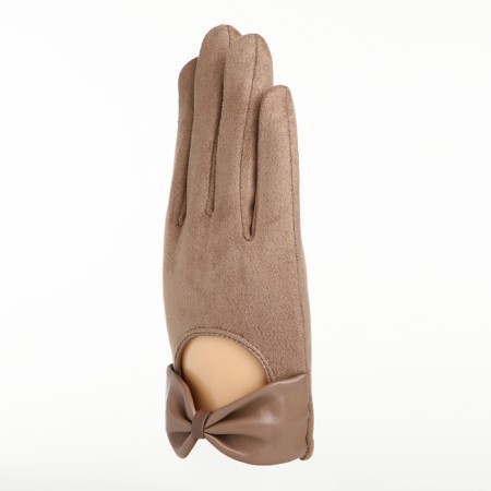 Gloves are female, dimensionless, without insulation, beige color-2