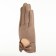 Gloves are female, dimensionless, without insulation, beige color