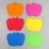 A set of figures from EVA "Apple", 12 pcs., Mix color