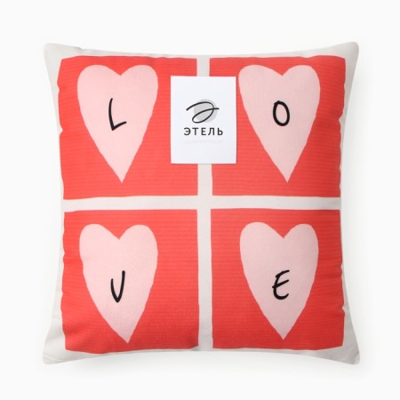 Ethel pillow "Love", 40*40 cm, 100% p/e, velor-4