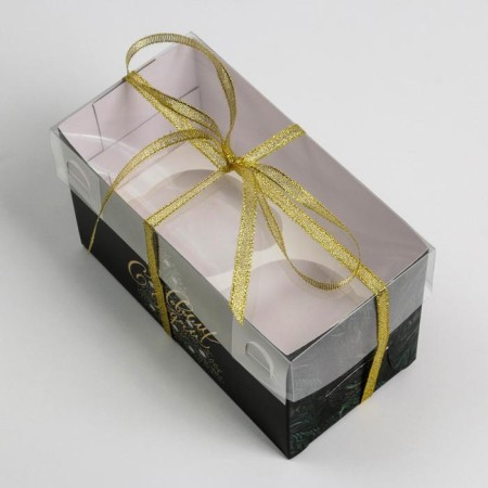 Box for Capcake "Christmas tree", 16 x 8 x 10 cm, new year-3