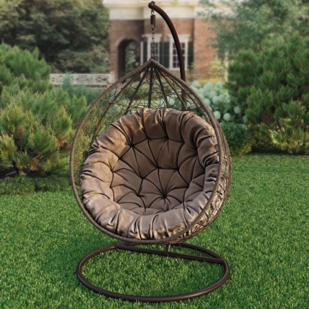 Villy swing pillow, diameter 115 cm, dark beige color