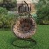 Villy swing pillow, diameter 115 cm, dark beige color