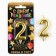 Candle for the cake, the number "2", gold.